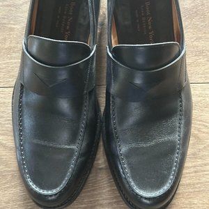 To Boot New York Size 8.8 US Made In Italy Black Calf Leather Slip On Shoes
